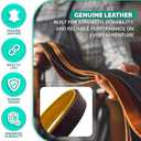 Leather Dog Leash - Great for Training - All Leather Lead- Dog Walking for Life (Brown)