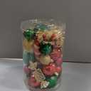 Soulchen 40 Pcs Christmas Tree Ornaments Set, Mini Christmas Ball Shatterproof Plastic Candy Canes Hanging for Home Xmas Holiday Party Decorations(Red,Gold,Green)