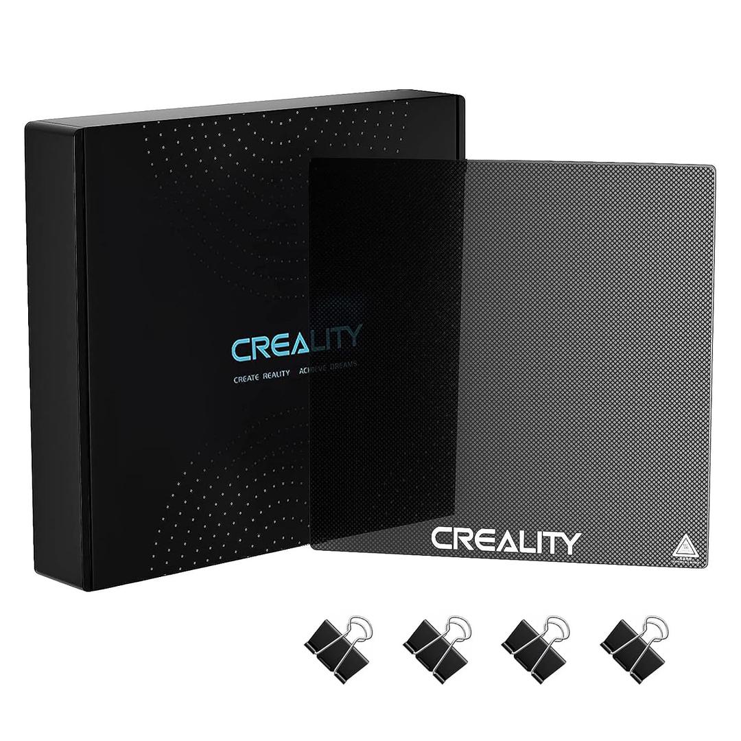 Creality Ender 3 Glass Bed 3D Printer Platform Upgraded Tempered Glass Plate Build Surface for Ender 3/Ender 3 Pro/Ender 3 Neo/Ender 3 V2 Neo/Ender 3 S1/Ender 5 Pro 235x235x4mm