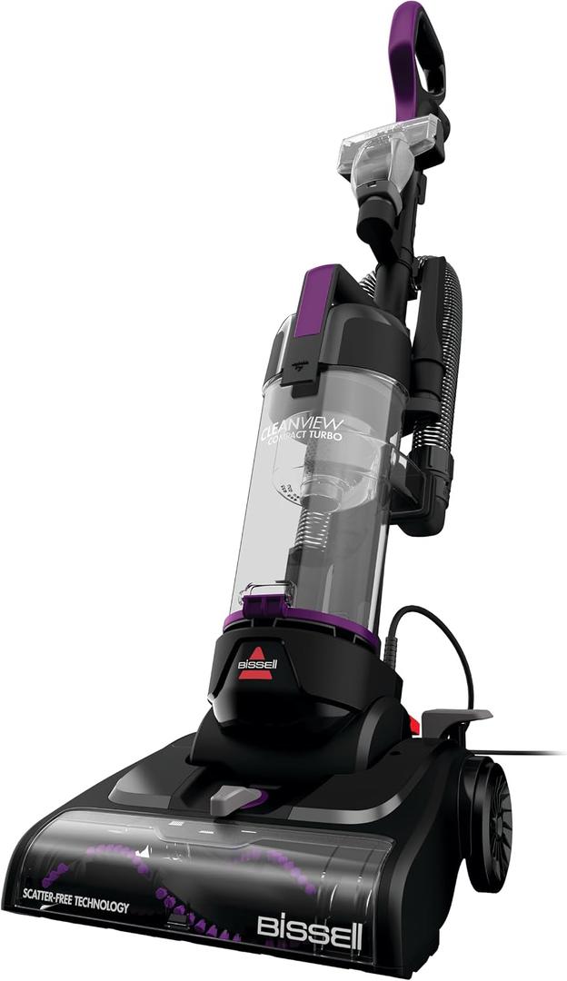 Bissell CleanView Compact Turbo Upright Vacuum, 3437F
Full-size power in compact form; quick release wand; designed for apartments & dorms; turbo suction
