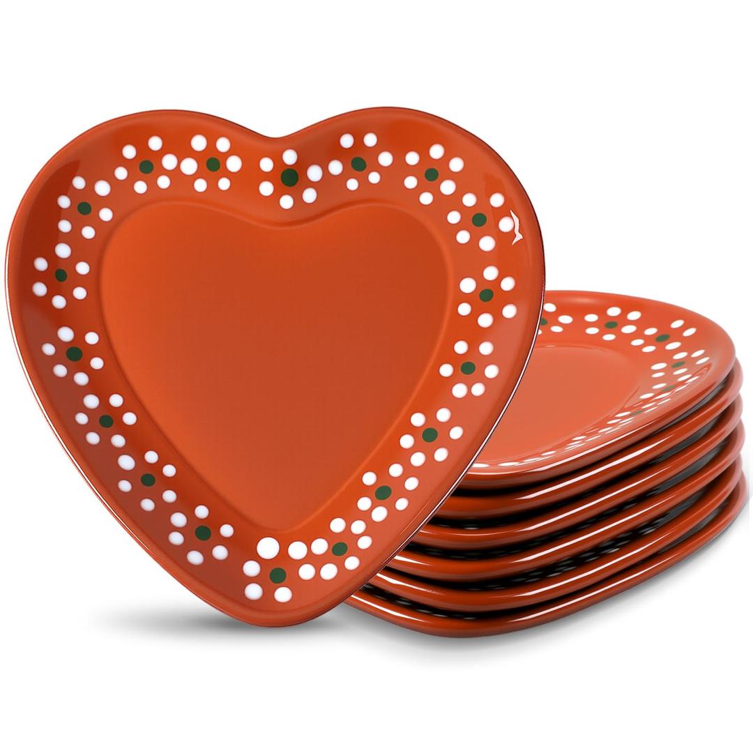 6 Pcs Ceramic Mexican Plates - Cielito Lindo Party Decoration Platos De Barro Desechables Terracotta Clay Pottery Dinnerware for Cielito Lindo Baby Shower Talavera Party Supplies Wedding