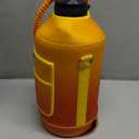 1 Gallon Water Bottle Insulated | Thickened Stainless Steel Vacuum Metal Water Jug | Portable Sports Large for Gym and Hiking with Straw, Carrier Bag, Handle Strap | BPA-Free 128 oz (Gradient Orange)