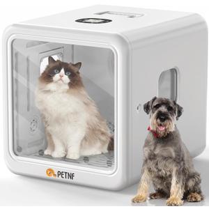 70L Automatic Pet Dryer Box - Dog Cat Blow Dryer Dog Drying Machine Kennel Dryer Grooming Quick Dog Dryer for Cats and Small Dogs Quiet Adjustable Grooming Dryer with Airflow and Temperature Control