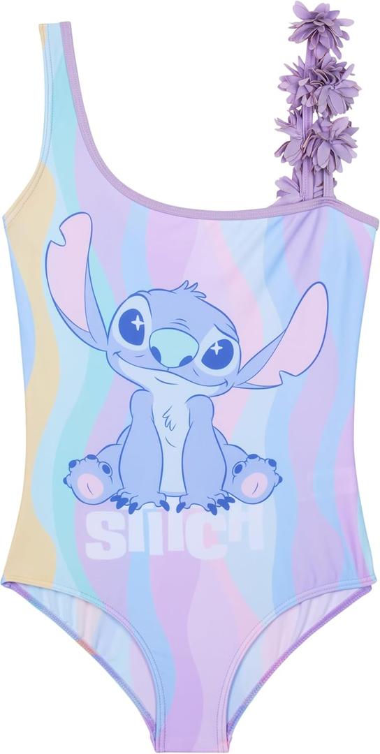 Get Trend One Piece Swimsuit for Girls Teens Kawaii Bathing Suit Cute Swim Suit Swimwear (11-12 Years, Multi Stitch)