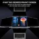 Peslv Magnetic 360 Privacy Screen for Macbook Air 13 Inch (2018-2021, M1), Removable Matte Anti Glare Blue Light Protector 4 Way Private Security Filter for 13.3" Mac Laptop Computer