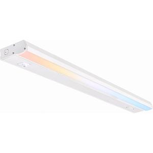 PARMIDA LED Under Cabinet Lighting, Hardwired Installation, 24 Inch, 18W, 5CCT Color Selectable - 2700K/3000K/4000K/5000K/6000K, ETL Listed, 120V, Dimmable, 1200 Lumens, White Finish