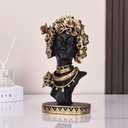 African American Woman Bust Statue, Vintage African Figurines and Sculptures, Elegant Art Decor for Home and Office, Ornamental Accent for Living Room, Bookshelf Perfect Housewarming Gift