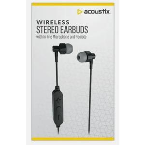 Acoustix Wireless Stereo Earbuds/ In-Line Microphone and Remote