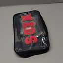 Hillban 2 Pcs Medicine Bag Chenille Letter Patch Meds Bags Travel Cases Preppy Clear Nylon Portable Makeup Bags Zipper Cosmetic Toiletry Storage for Women PVC Transparent Mini First Aid Bag(Basic)