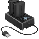 SMALLRIG Camera Battery Charger Set for Canon LP-E6P, 2520mAh Battery, Dual-Slot Fast Charging, LCD Display for Canon EOS R6 Mark III, R5 Mark II, R6 Mark II, 5D Mark II/III/IV, 6D, 7D, R5, R6, R7
