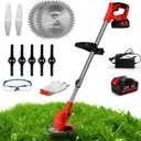 Cordless Weed Wacker,Battery Powered Weed Wacker 3 in 1 Rechargeable Weed Wacker Electric for Lawn Garden Yard, Includes 1 * 3.aH Battery
