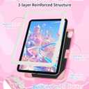 ATESSON for iPad 10th/11th Generation Case for kids Girls for iPad A16 Case 2025 11 inch with Pencil Holder Kickstand Shoulder Strap Heavy Duty Protective Cover for the iPad 10th Gen 10.9'' /11th Pink