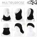 6 Pcs Winter Neck Gaiter Warmer Fleece for Men Women Adjustable Windproof Half Balaclava Thermal Neck Warmer Ski Face Mask Scarf for Cold Weather Cycling Motorcycle Sports Black
