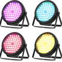 BETOPPER Stage Lighting 120W Par Light RGBW 4-in-1 Stage Lights, DJ Light DMX for Concert and Events,4 Packs