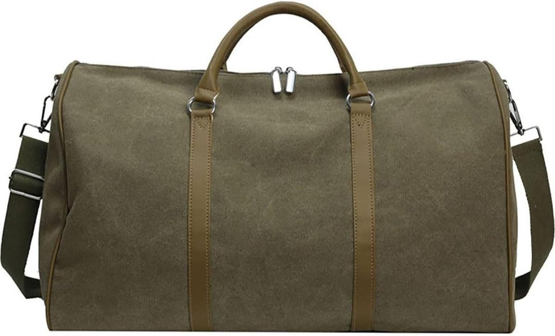 Canvas Duffle Bags Weekender Bags for Travel, Gym, Storage, Camping and Moving (Green)