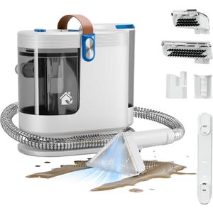 Portable Carpet Cleaner Machine, Carpet Shampooer, 15Kpa Upholstery Cleaner with 3 Tools, 54oz Large Water Tank, 16.4ft Power Cord, Spot and Stain Deep Cleaner for Rug, Couches, Car, Cyan