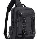 Schkleier Messenger Bag for Men Canvas Sling Bag Crossbody Backpack Laptop Shoulder Bag Hiking Daypacks Casual Tactical