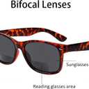 4 Pack Bifocal Reading Glasses Grey Lens Spring Hinge Outdoor Sunglasses Fashion Bifocal Sun Readers for Men Women