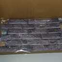 Commomy 3D Brick Wall Panels Peel and Stick - 12 pcs of 22.8" x 11.8" - Thin & UrltraLight Faux Black Brick Wallpaper Stick on Tile for Kitchen, Bedroom, Living Room,TV Background(Covers 22.48 sq.ft)