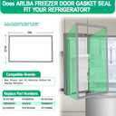 Upgraded W10571967 Refrigerator Freezer Door Gasket Compatible with Whirlpool Kenmore Kitchen-Aid Freezer Door Seal Replaces KBFS25EVMS00 WRF535SMBM00 W10443320 W10164042 W10199892