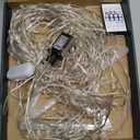 Christmas Decorations Star String Lights, 320 LEDs Outdoor Waterfall Tree Lights with 13" Topper Star, Plug in Waterproof Hanging Fairy Lights for Xmas New Year Holiday Party Yard Decor (Warm White)