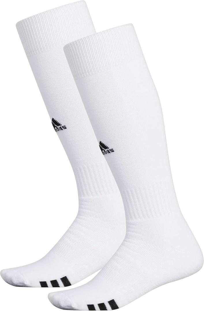 adidas Unisex Rivalry Field Compression Sport Socks for Men, Women, Athletic Socks, Moisture-Wicking, NCAA Compliant, 2-Pack (Medium, White/Black)