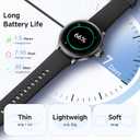 Woneligo Smart Watch for Men,1.57inch AMOLED Touchscreen Fitness Watch for iPhone & Android,Heart Rate/Sp02/Sleep Monitor,110+ Sport Modes IP68 Waterproof Bluetooth Calls,2 Bands (Black, 1.57)