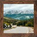 2 x 5x5 Picture Frame Deep Brown for Wall Hanging or Tabletop, Wood 5 x 5 Frame Photo Frame for Wall Horizontally or Vertically, Deep Brown, 1 Pack