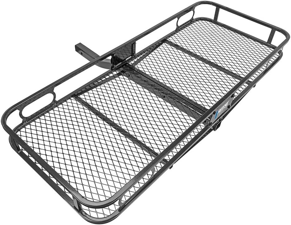 REESE Explore 63153 Rambler Hitch Mount Cargo Carrier, 60 X 24 Inches, Fits 2 Inch Receivers, 500 lbs. Capacity