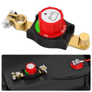 Battery Disconnect Switch 275A Top Post Car Battery Cut Off Switch 12-48V On/Off Heavy Duty Disconnect Shut Off Switch for RV Marine Boat