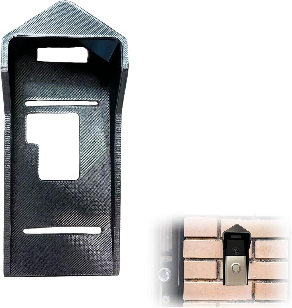 Doorbell Waterproof Mount for Ring, Doorbell Mount Bracket for Ring Battery Doorbell (newest model) Kit with Cover Rain Snow Sun