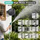 Retractable Garden Hose Reel - 1/2 in x 120 ft Automatic Wall Mount Heavy Duty Automatic Water Hose Reel with 9 Patterns Nozzle, Kink-Resistant Hose, 180 Swivel, Auto-Lock for Outdoor Watering