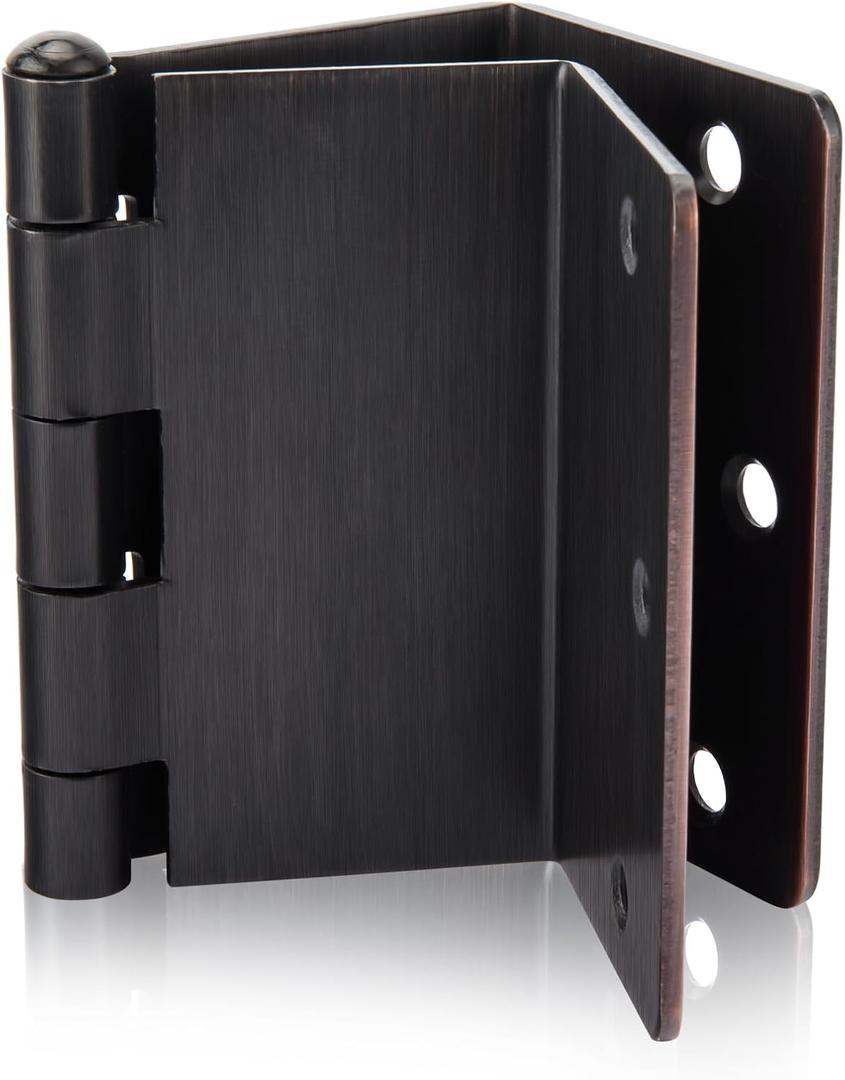 Haidms 4 Pack Offset Hinges Oil Rubbed Bronze Expandable Door Hinges 3.5 Inch Heavy Duty Full Mortise Door Hinges with 1/4'' Radius Corner