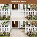 100" Wide Weatherproof Outdoor Retractable Gate for Dogs with No Rust Screws and Rods, Waterproof 8 Ft Extra Long Baby Gates for Large Openings, Scratch-Resistant Mesh Retractable Baby Gates, White