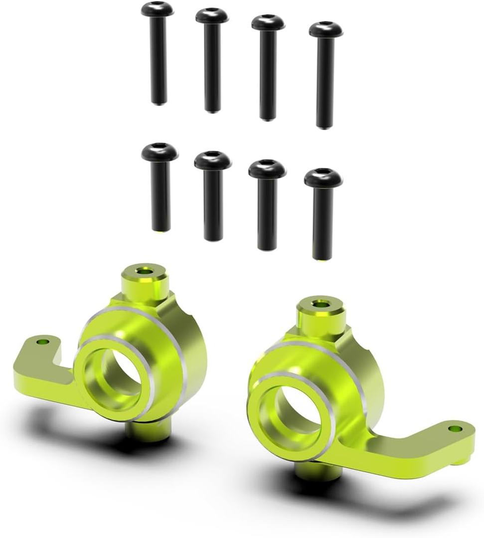 AMORIL Upgraded 2pcs Aluminum Front Steering Hub for Mini 1/10 Remote Control Truck RZ001G-A,Part Number R11132