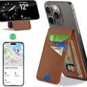 TopMade for MagSafe Wallet, Works with Apple Find My, Magnetic Wallet for iPhone 17/16/15/14/13/12 Series, for iPhone Wallet Stand with Finder Tracker, 6 Card Holder, RFID Blocking, Slim, Brown