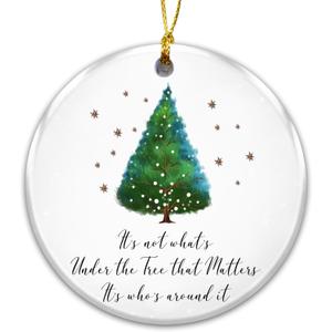 Family Ornament 2025, It's Not What's Under The Tree That Matters Ornament White Elephant Gift for Friends Meaningful Family Keepsake Gift for Loved Ones