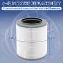 2 Pack 12030 & 11030 Replacement Filter, 1000 Sq. Ft. Capacity, Fit for Clorox Medium Room 11030 & 11031 Air Cleaner, Part #12030, 3-stage Filtration, H13 True HEPA, Activated Carbon Filter