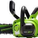 Greenworks 24V 10" Cordless Compact Chainsaw (Great For Storm Clean-Up, Pruning, and Firewood / 200+ Compatible Tools), Tool Only