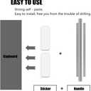 10 Pack Self-Stick Push Pull Helper ABS Plastic Wardrobe Handle Instant Cabinet Drawer Furniture Handles (Silver)