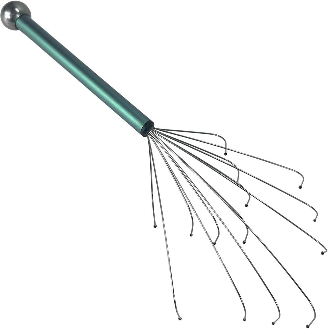 stargo Massage Master Metal Back Scratcher Extendable for Men, Women, Elderly - Wide Wire Claw Scratching Head Body Massager - Hand Back Scratch for Adults, Dogs - Massage Stick Gift