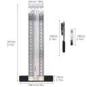 Precision Marking T-Rule Stainless Steel T Square with Mechanical Pencil & 0.5mm Refill Scribing Line Ruler for Marking or Measuring, for Carpenters, Designers, Architects, Engineers 200mm