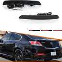 ADIIL 2PCS Smoked Lens Red LED Rear Bumper Bar Reflector Lights For 2012 2013 2014 Acura TL