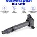 Set of 4 Ignition Coil Pack Fits for 2.5L 2.7L L4 2009 2010 2011 2012 2013 2014 2015 Toyota Highlander RAV4 Camry Avalon Sienna Scion tc ES300H 2.5 2.7 Replaces# UF507 C1596