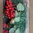 22" Green lamb's Leaves Wreaths for Front Door Winter Spring Wreath with Pine Cones Shells Satin Bow Bells,Artificial Wreath for Indoor Outdoor Farmhouse Home Porch Wall Window Festival Wedding Decor