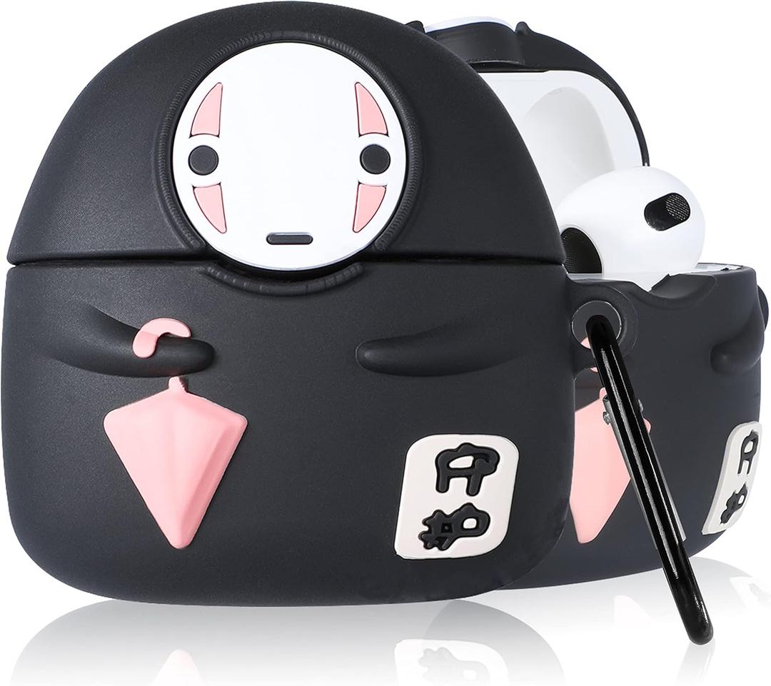Mulafnxal Silicone Case for Airpods 3rd Generation Cute - Cartoon 3D Kawaii Cover Funny Fashion Cool Design Cases for Women Girls Boys Teen for Air pods 3 (2021), Face
