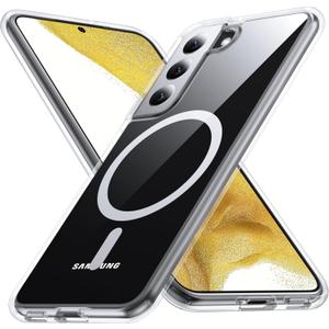 [NO.1 Magnetic] for Samsung Galaxy S22 Plus Case with MagSafe [Anti-Yellowing][Slim Fit][Military Grade Drop Tested]Transparent Slim Case Soft Silicone Bumper for Samsung Galaxy S22+ Case,Clear