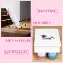 Toothbrush Travel Case for Oral-B Pro 1000, 2000, 3000, 3500 Sonicare 4100, Hard Shell Portable Carrying Electric Toothbrush Protection Case (WHITE-PINK)