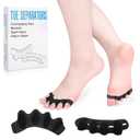 2PCS Toe Spacers for Women and Men, Toe Separators for Pedicure, Bunion Corrector, Hammer Toe Straightener, Plantar Fasciitis, Toe Spreaders for Foot Pain Relief and Foot Health, One Size