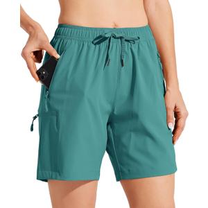 Willit Women's Shorts Hiking Cargo Quick Dry Golf Active Athletic Shorts 7" Lightweight Summer with Pockets (Medium)